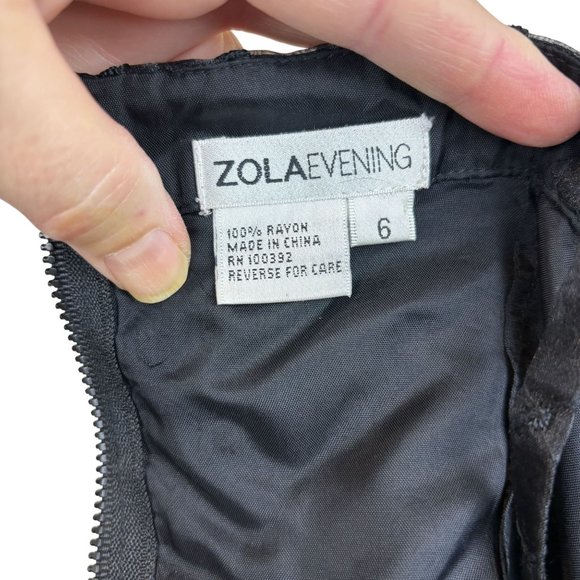 ZOLA Evening corset/bustier, size 6, diamond pattern, lined, zipper, quilted - Picture 6 of 7